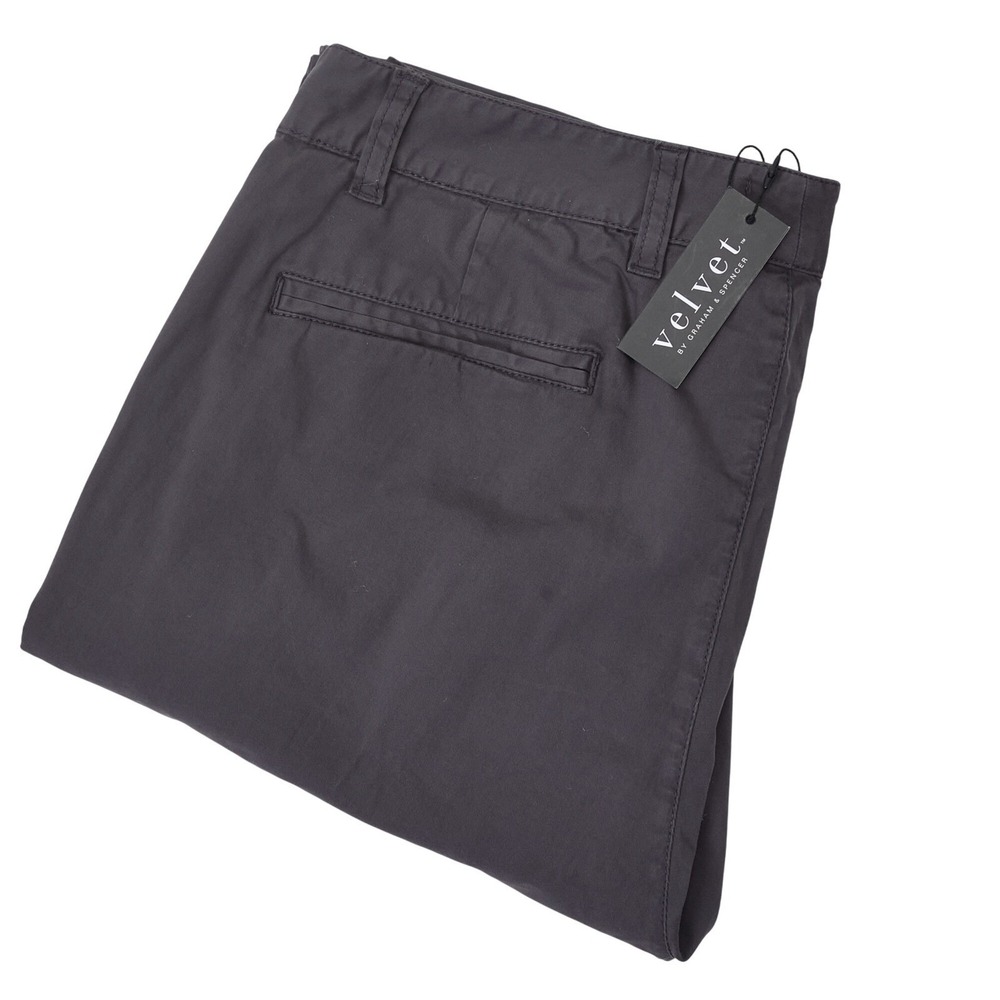 Velvet Graham & Spencer Mens Sammi Brimstone Gray Cotton Blend Chino Pants 34X32